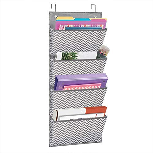 Wall Mount Hanging File Sorter Organizer Folder Holder Rack 5 Pocket Stack Grey Wall Mount Hanging File Sorter Organizer Folder Holder Rack 5 Pocket Stack Grey